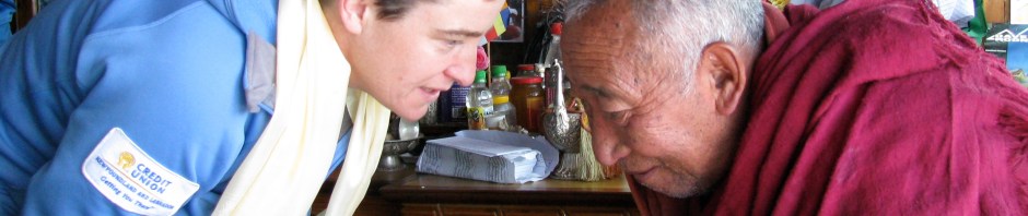 TA Receives Blessing from Lama Geshe