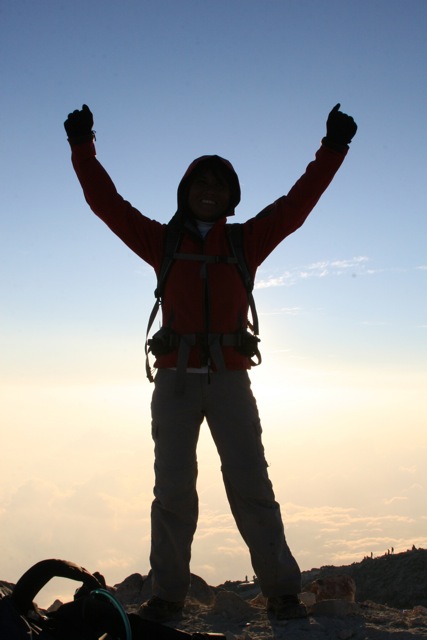 Lily on the summit of Tajumulco