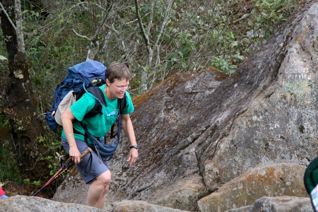 Marian Nearing the Summit of San Pedro