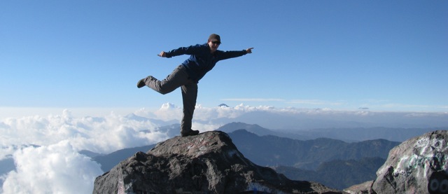 TA on the summit of Santa Maria