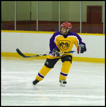 TA skating up the ice