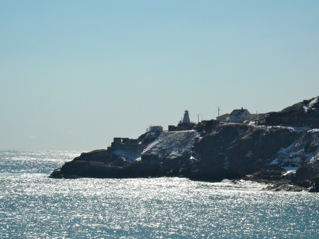 A view of the Fort Amherst Lighthouse from North Head Trail
