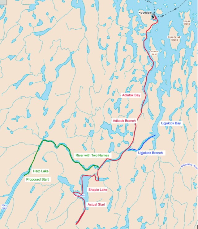 A map of our route