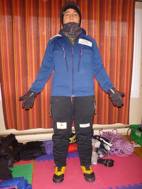 TA is showing off isolation laters for head, neck, hands, feet, and body.